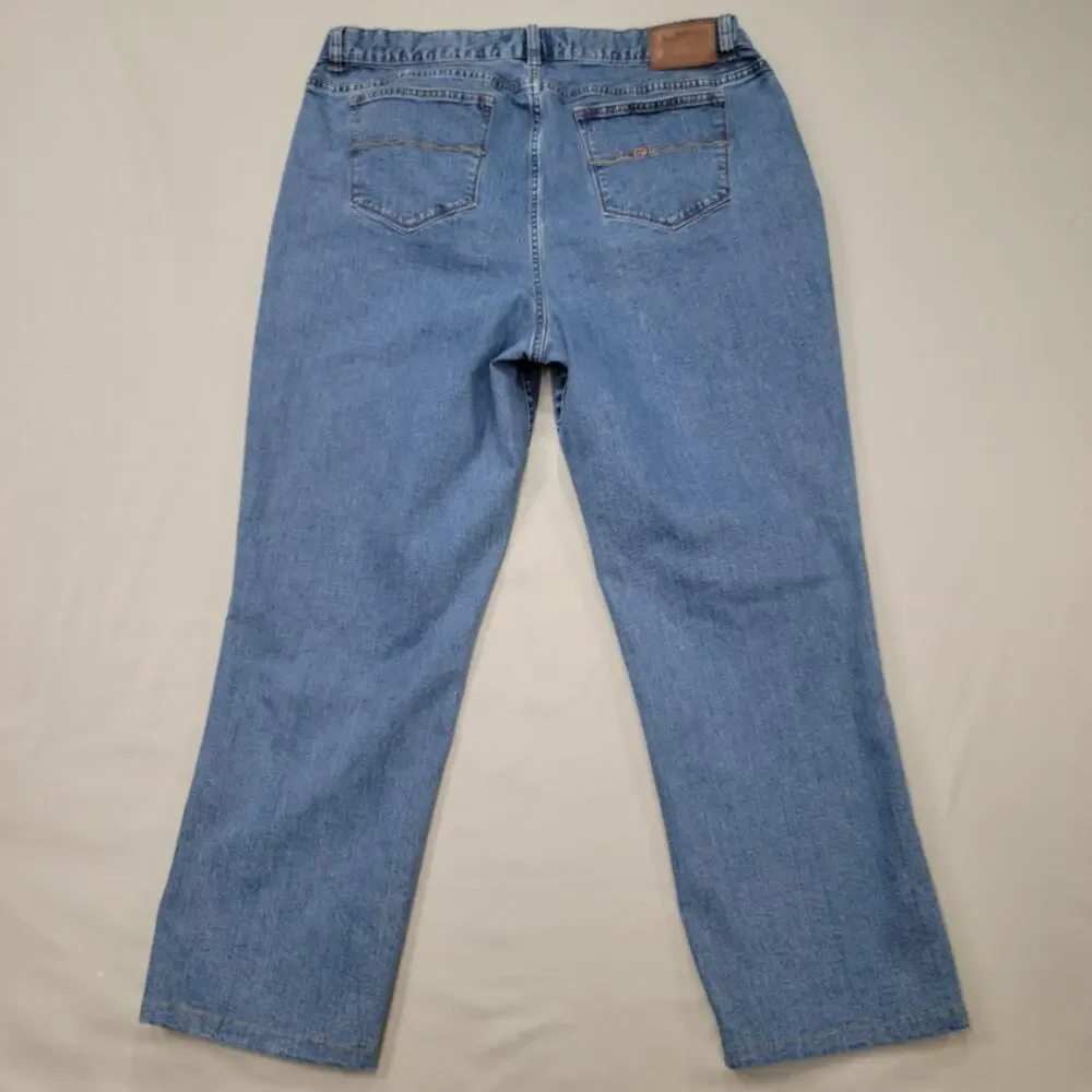 Lauren Ralph Lauren Womens Classic Straight Jeans 16W Stretch Midrise Casual Fit